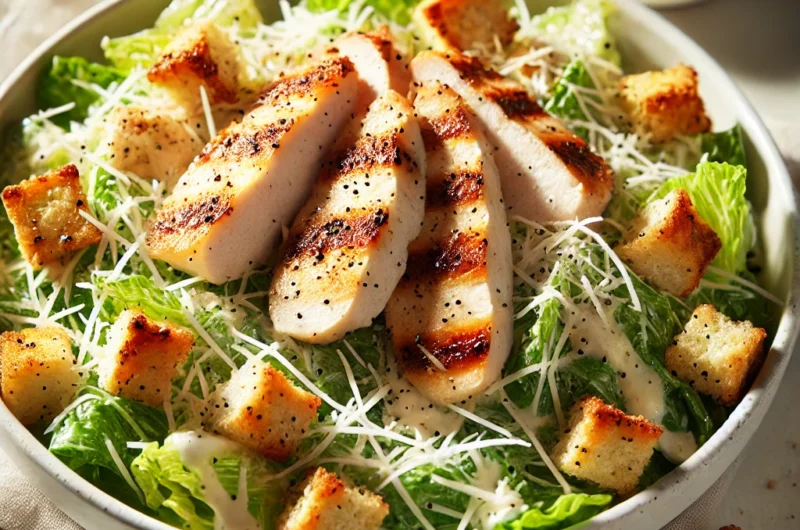 سلطة السيزر بالدجاج المشوي