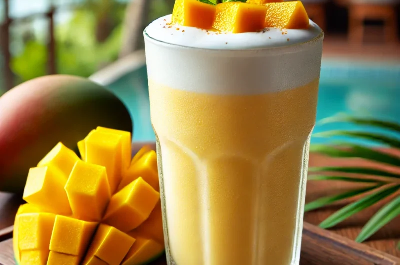 عصير المانجو بالحليب المنعش